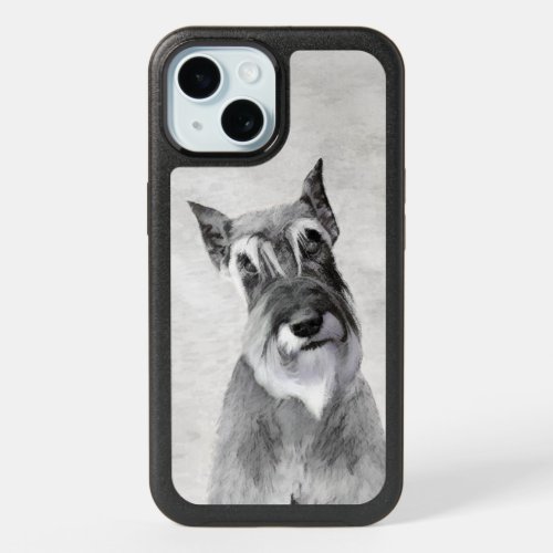 Schnauzer Giant Painting _ Dog Art OtterBox iPho iPhone 15 Case