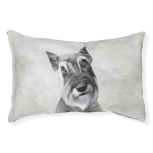 Schnauzer (Giant) Painting - Dog Art Pet Bed