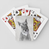 Schnauzer (Giant, Standard) Painting - Dog Art Playing Cards