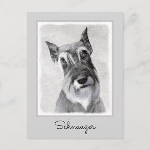 Schnauzer (Giant) Painting - Dog Art Postcard