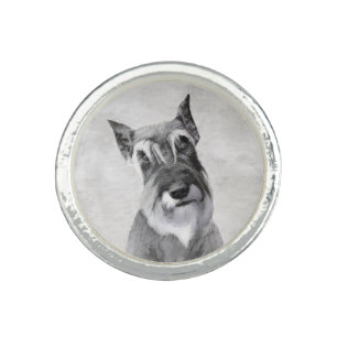 Schnauzer (Giant) Painting - Dog Art Ring