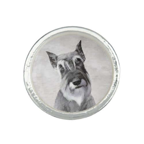 Schnauzer Giant Painting _ Dog Art Ring