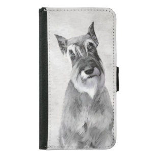 Schnauzer (Giant) Painting - Dog Art Samsung Galaxy S5 Wallet Case