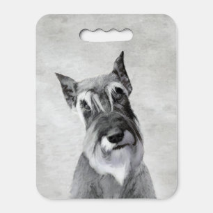 Schnauzer (Giant) Painting - Dog Art Seat Cushion