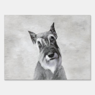 Schnauzer (Giant) Painting - Dog Art Sign