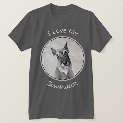 Schnauzer Giant Painting _ Dog Art T_Shirt