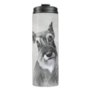 Schnauzer (Giant) Painting - Dog Art Thermal Tumbler