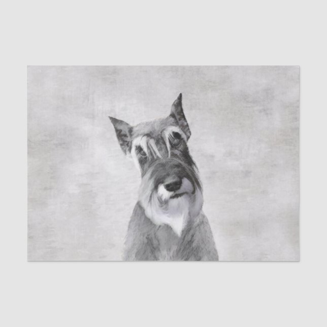 Schnauzer (Giant) Painting - Dog Art Tissue Paper (Front)