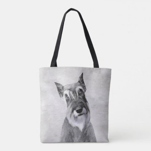 Schnauzer Giant Painting _ Dog Art Tote Bag