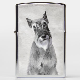 Schnauzer (Giant) Painting - Dog Art Zippo Lighter