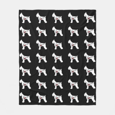 Schnauzer (Giant Schnauzer) Love Fleece Blanket