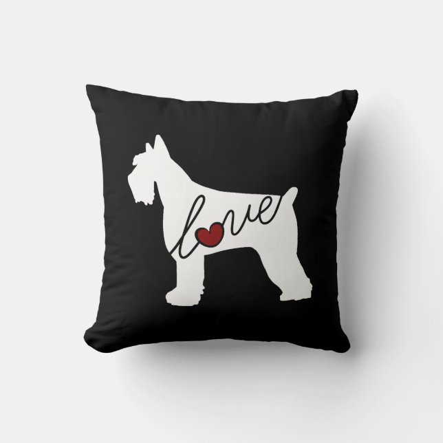 Schnauzer (Giant Schnauzer) Love Throw Pillow (Front)