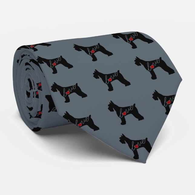 Schnauzer  / Giant Schnauzer Love Tie (Rolled)