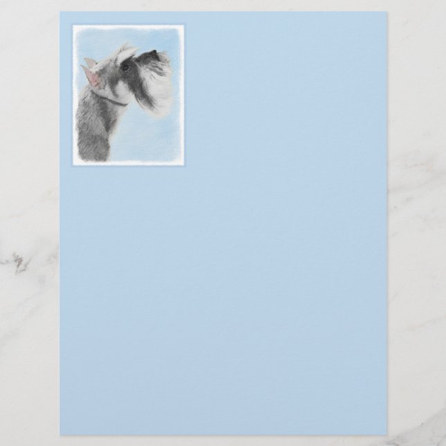 Schnauzer (Giant, Standard)  Painting - Dog Art (Front)