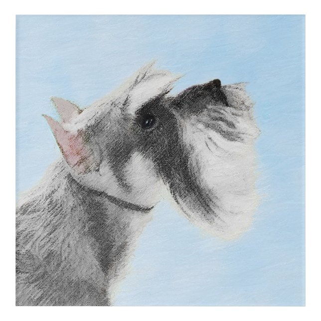 Schnauzer (Giant, Standard)  Painting - Dog Art (Front)