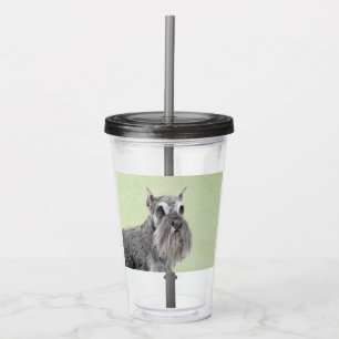 Schnauzer (Giant, Standard) Painting - Dog Art Acrylic Tumbler