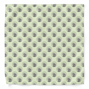 Schnauzer (Giant, Standard) Painting - Dog Art Bandana