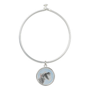 Schnauzer (Giant, Standard)  Painting - Dog Art Bangle Bracelet