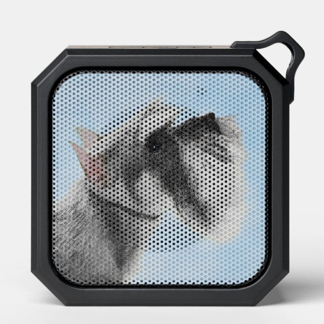 Schnauzer (Giant, Standard)  Painting - Dog Art Bluetooth Speaker (Front)