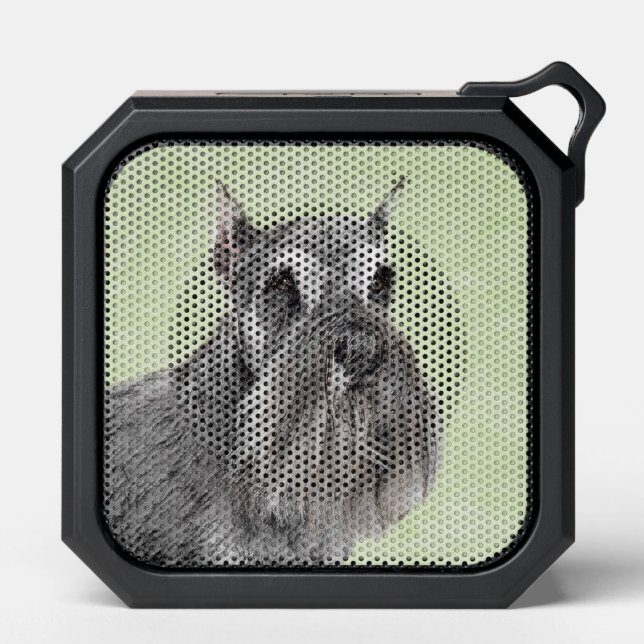 Schnauzer (Giant, Standard) Painting - Dog Art Bluetooth Speaker (Front)
