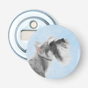 Schnauzer (Giant, Standard) Painting - Dog Art Bottle Opener