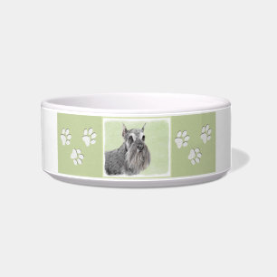 Schnauzer (Giant, Standard) Painting - Dog Art Bowl