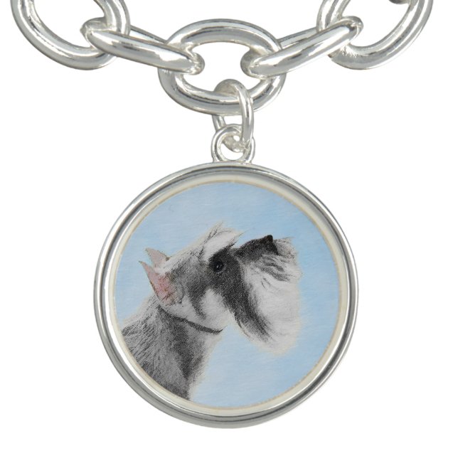 Schnauzer (Giant, Standard) Painting - Dog Art Bracelet (Design)