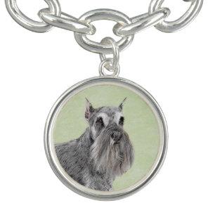 Schnauzer (Giant, Standard) Painting - Dog Art Bracelet