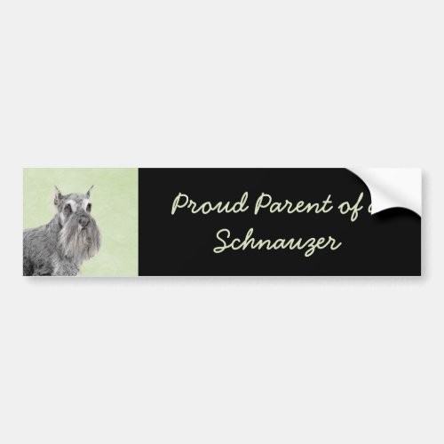 Schnauzer Giant Standard Painting _ Dog Art Bumper Sticker