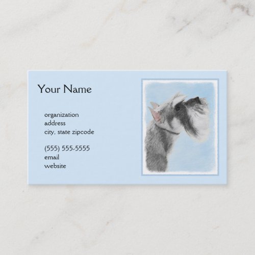 Schnauzer Giant Standard Painting _ Dog Art Business Card