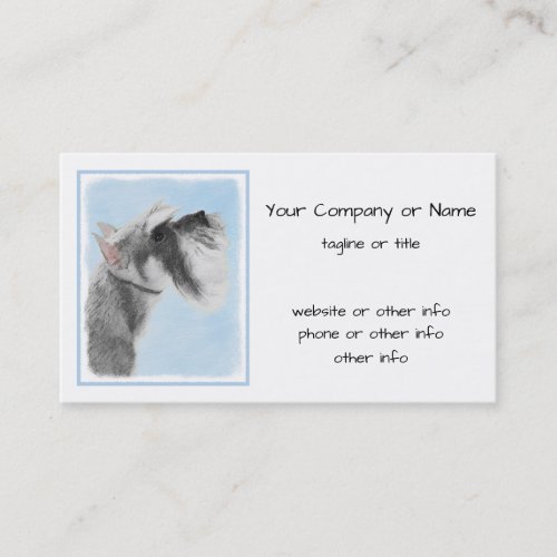 Schnauzer Giant Standard Painting _ Dog Art Business Card