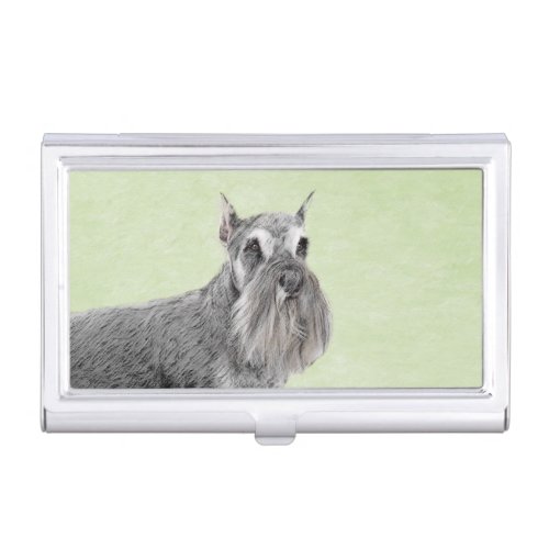 Schnauzer Giant Standard Painting _ Dog Art Business Card Case