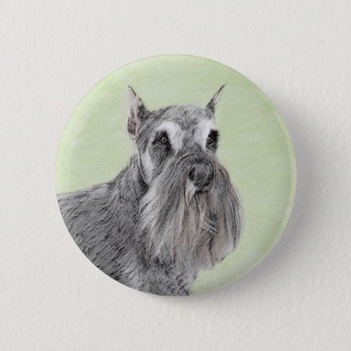 Schnauzer Giant Standard Painting _ Dog Art Button