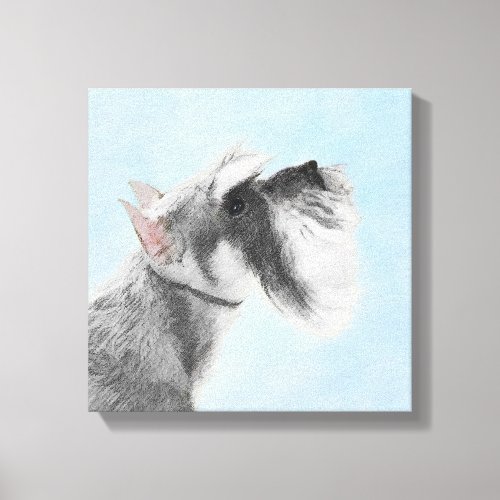 Schnauzer Giant Standard  Painting _ Dog Art Canvas Print