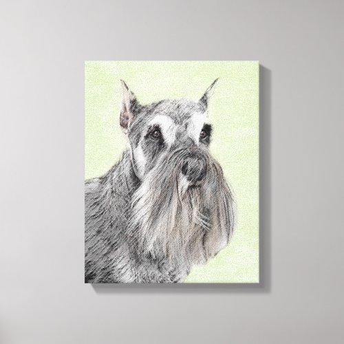 Schnauzer Giant Standard Painting _ Dog Art Canvas Print