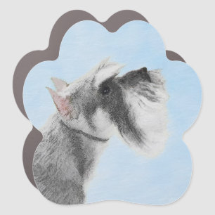 Schnauzer (Giant, Standard) Painting - Dog Art Car Magnet