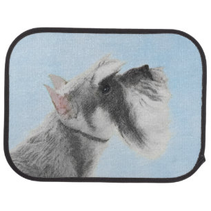 Schnauzer (Giant, Standard) Painting - Dog Art Car Mat