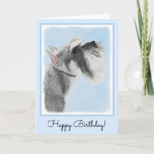 Schnauzer (Giant, Standard) Painting - Dog Art Card