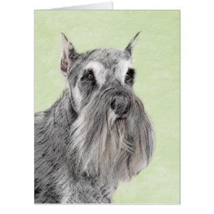 Schnauzer (Giant, Standard) Painting - Dog Art Card