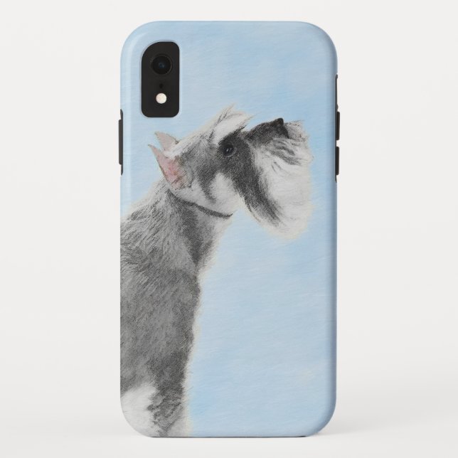 Schnauzer (Giant, Standard) Painting - Dog Art Case-Mate iPhone Case (Back)