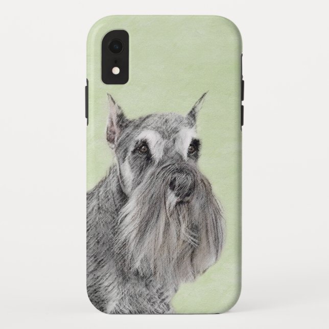 Schnauzer (Giant, Standard) Painting - Dog Art Case-Mate iPhone Case (Back)