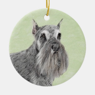 Schnauzer (Giant, Standard) Painting - Dog Art Ceramic Ornament