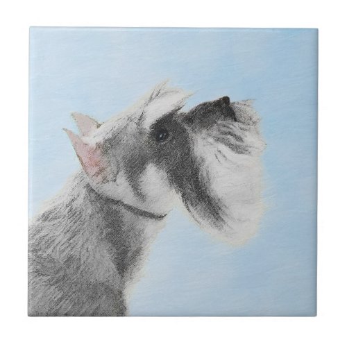 Schnauzer Giant Standard Painting _ Dog Art Ceramic Tile