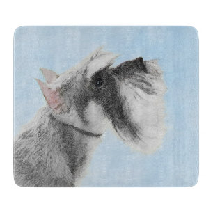 Schnauzer (Giant, Standard) Painting - Dog Art Cutting Board