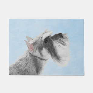 Schnauzer (Giant, Standard) Painting - Dog Art Doormat