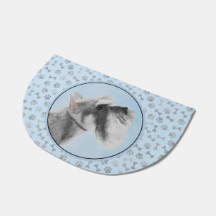 Schnauzer (Giant, Standard)  Painting - Dog Art Doormat