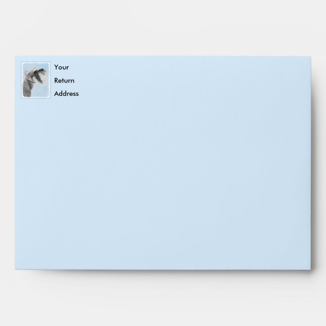 Schnauzer (Giant, Standard) Painting - Dog Art Envelope (Front)