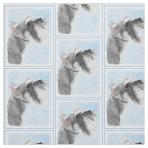 Schnauzer (Giant, Standard)  Painting - Dog Art Fabric