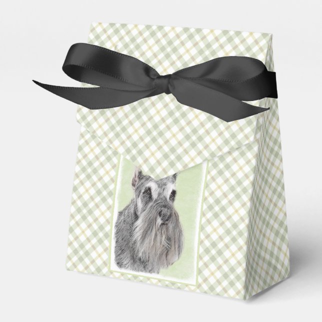 Schnauzer (Giant, Standard) Painting - Dog Art Favor Boxes (Front Side)