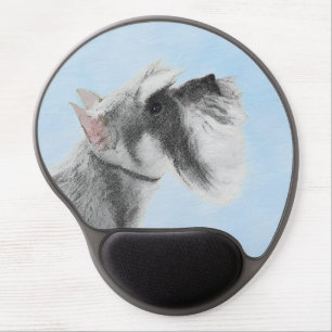 Schnauzer (Giant, Standard) Painting - Dog Art Gel Mouse Pad